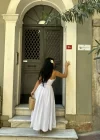 Kadın Askılı Kalp Yaka Tasarım Poplin Midi Elbise