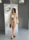 Kadın Blazer Ceket Ve Şort Takım