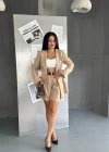 Kadın Blazer Ceket Ve Şort Takım