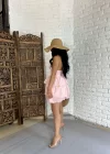 Kadın Boyundan Bağlamalı Kat Kat Fisto Tasarım Elbise