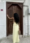 Kadın Boyundan Bağlamalı Sırt Dekolteli Elbise