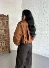 Kadın Kısa Pile Detaylı Trençkot