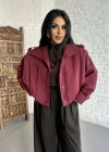 Kadın Kısa Pile Detaylı Trençkot