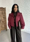 Kadın Kısa Pile Detaylı Trençkot