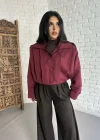Kadın Kısa Pile Detaylı Trençkot