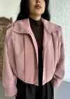 Kadın Kısa Pile Detaylı Trençkot