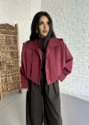 Kadın Kısa Pile Detaylı Trençkot