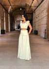 Kadın Omuz Fiyonklu Poplin İkili Takım