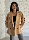Kadın Oversize Kuşaklı Astarlı Premium Trençkot