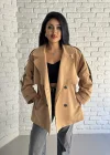 Kadın Oversize Kuşaklı Astarlı Premium Trençkot