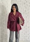 Kadın Oversize Kuşaklı Astarlı Premium Trençkot
