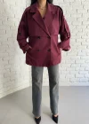 Kadın Oversize Kuşaklı Astarlı Premium Trençkot