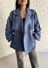 Kadın Oversize Kuşaklı Astarlı Premium Trençkot