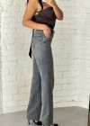 Kadın Paçası Kesin Likralı Yıkamalı Likralı Straıght Jean