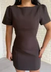Kadın PİLİLİ Cepli  Kısa Elbise