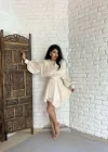 Kadın Volanlı Tasarım Vatkalı Kısa Elbise