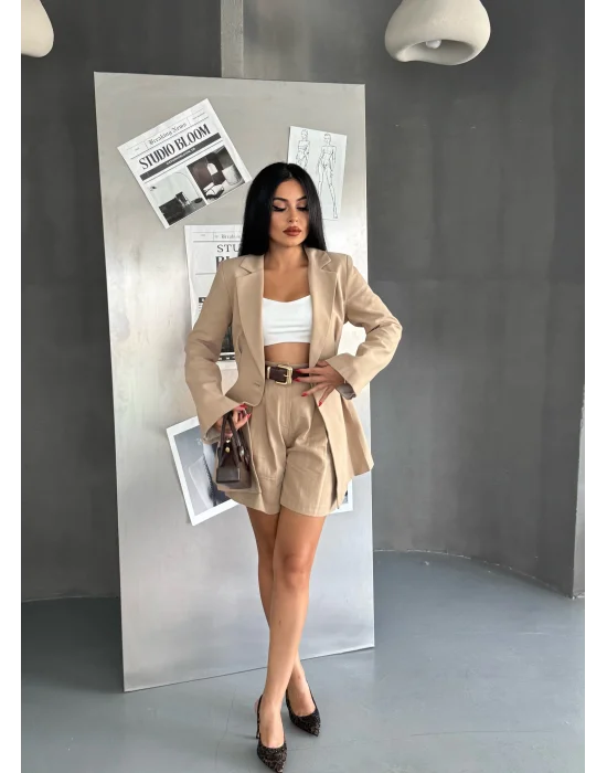 Kadın Blazer Ceket Ve Şort Takım
