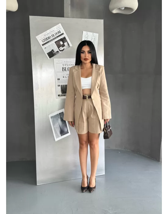 Kadın Blazer Ceket Ve Şort Takım