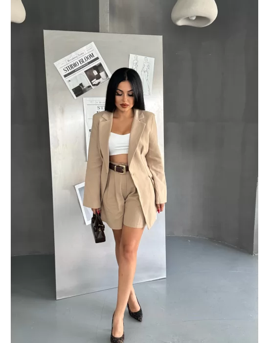 Kadın Blazer Ceket Ve Şort Takım