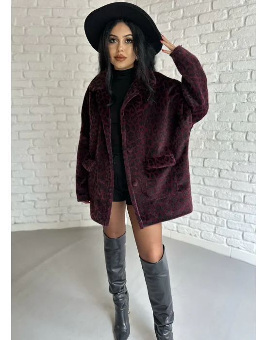 Kadın Çift Kapaklı Fox Kumaş Kürk Kaban