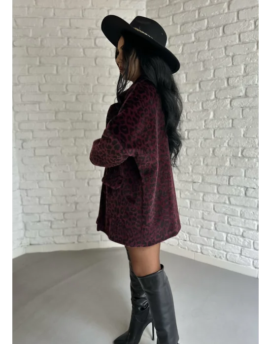 Kadın Çift Kapaklı Fox Kumaş Kürk Kaban