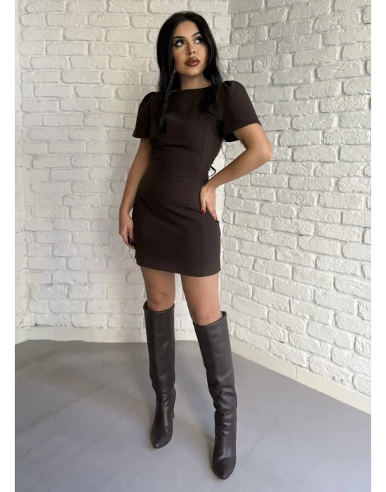 Kadın PİLİLİ Cepli  Kısa Elbise