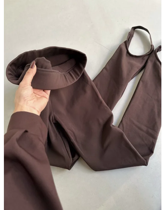 Kadın Topuktan Geçmeli İçi Şardonlu Füzo Tayt