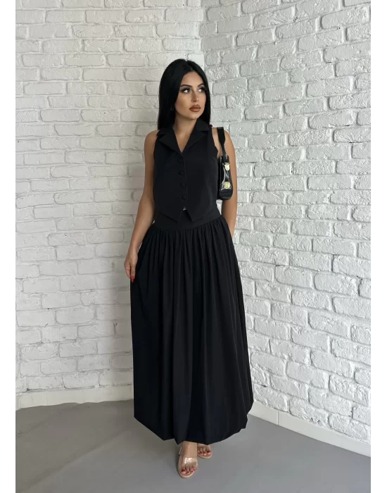 Kadın Yelek Ve Balon Etek Takım