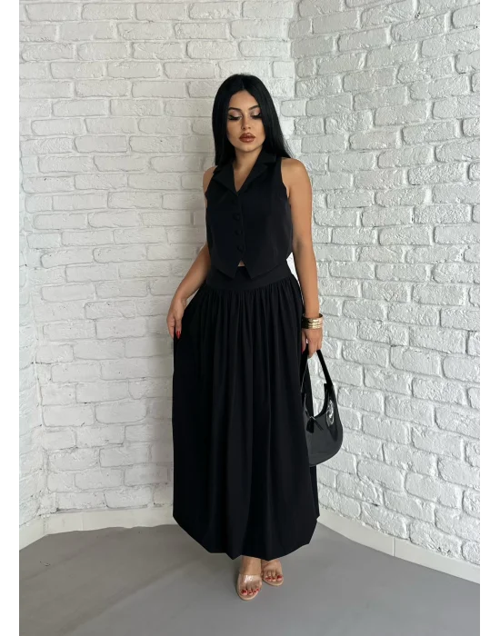 Kadın Yelek Ve Balon Etek Takım
