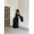 Kadın Fularlı Straplez Tül Uzun Tasarım Elbise
