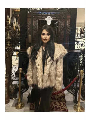 Kadın Tasarım Geçişli Astarlı Premium Seri Suni Kürk