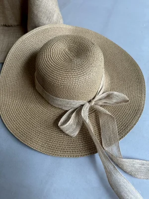 Kadın Ayarlanabilir FİYONK Detaylı Hasır Şapka