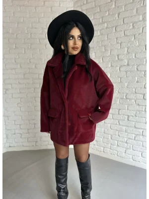 Kadın Çift Kapaklı Fox Kumaş Kürk Kaban