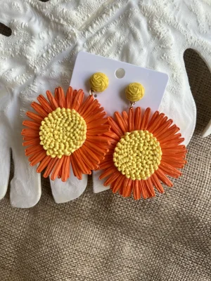 Kadın Hasır Örgülü Küpe