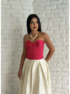 Kadın Saten Arkadan Bağcıklı Korse Büstiyer