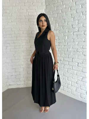 Kadın Yelek Ve Balon Etek Takım