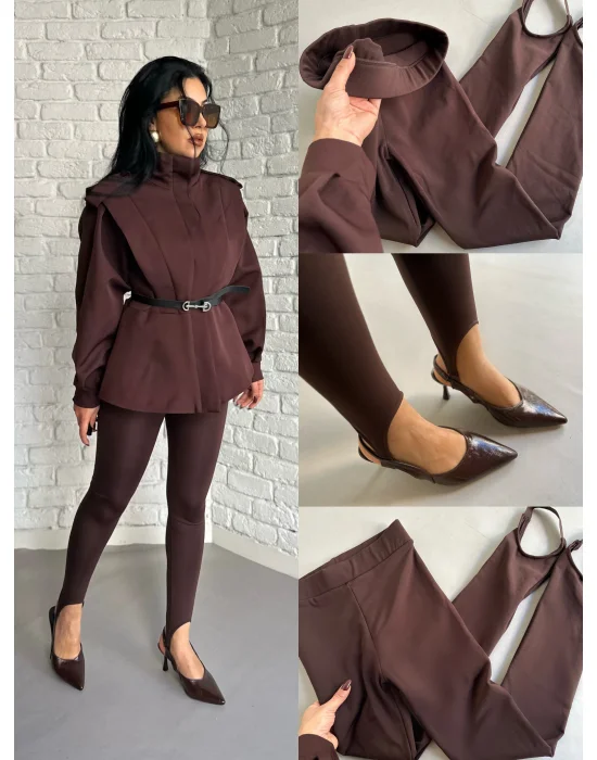 Kadın Topuktan Geçmeli İçi Şardonlu Füzo Tayt