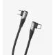 Linktech LCA-K595 90° Metal Başlıklı Çift Yönlü Type-C Şarj Kablosu 3A