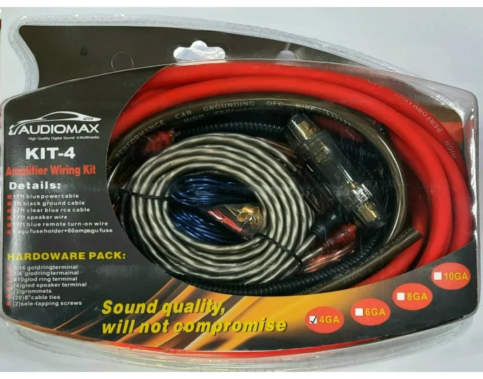 Audiomax KİT-4 4Ga Kablo Set