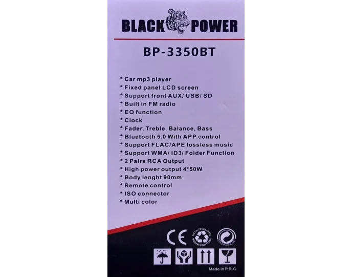 Black Power BP 3350BT Renk Değiştirebilen Oto Teyp