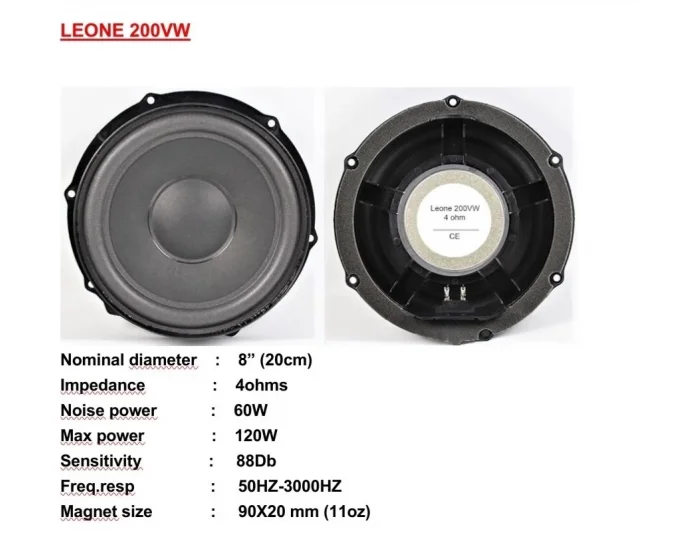 LEONE 200VW VOLKSWAGEN 20CM Orjinal Hoparlor (1 Adet)