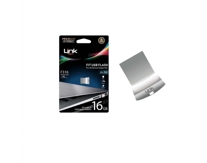 LinkTech F316 Fit Premium Metal 16 GB Mini Flash Bellek