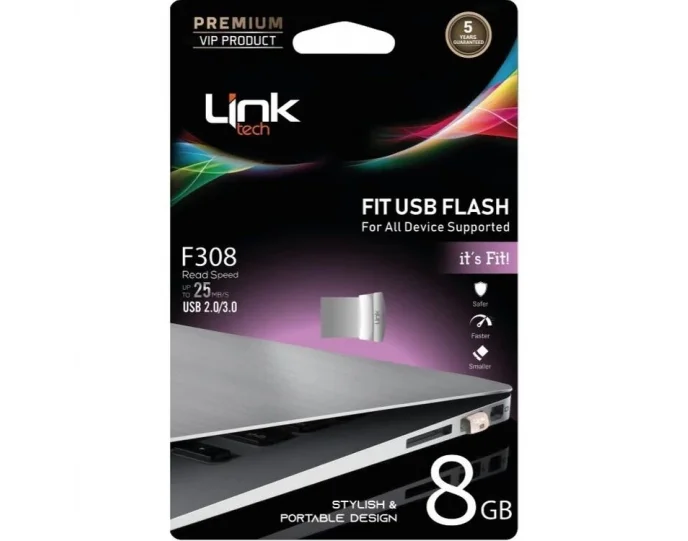 Linktech Fit Premium F308 8GB Mini Metal USB 3.0 Flash Bellek