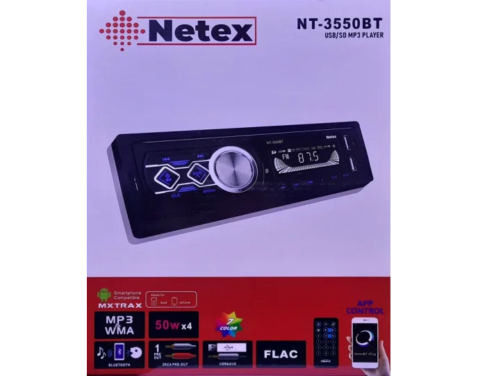 Netex NT 3550BT Oto Teyp 7 Renkli