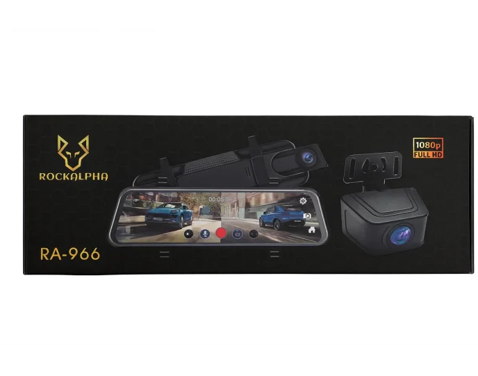 ROCKALPHA RA 966 AYNA KAMERA 2 KAMERALI WİFİ DOKUNMATİK EKRAN