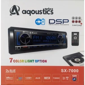 Aqoustics Sx-7000 3 Amfi Çıkışlı DSP İşlemcili Pioneer Kumandalı Oto Teyp