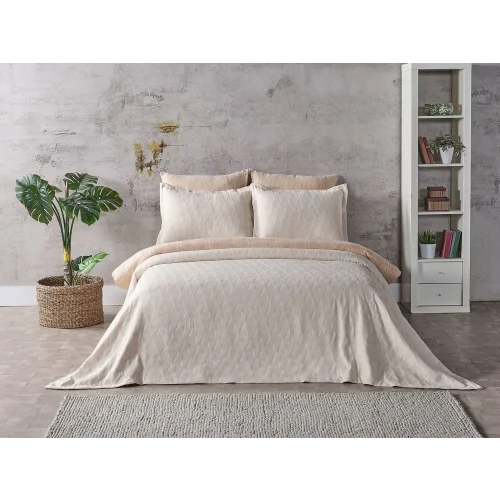 ARYA YATAK ÖRTÜSÜ ÇİFT KİŞİLİK KREM