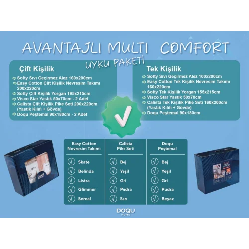 Avantajlı Multi Comfort Uyku Paketi Çift Kişilik