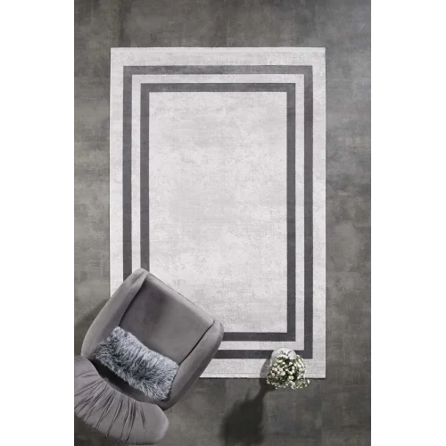 Black&Brown 11297 Dikdörtgen Doğal İplik Makine Halısı 160X230 - Antrasit