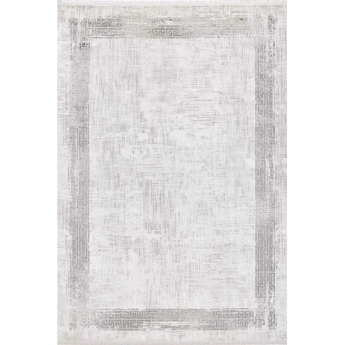 Black&Brown 11298 Doğal İplik Dikdörtgen Makine Halısı 200x290 - Gri